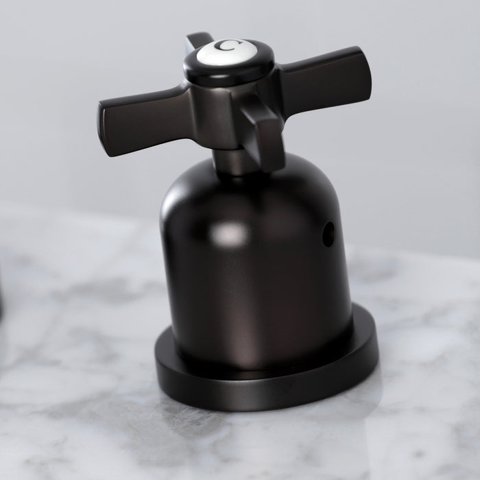 Millennium FSC8925ZX Two-Handle 3-Hole Deck Mount Widespread Bathroom Faucet with Pop-Up Drain, Oil Rubbed Bronze