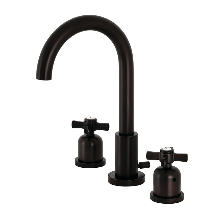 Kingston Sona FSC8925ZX - Millennium Two-Handle 3-Hole Deck Mount Widespread Bathroom Faucet with Brass Pop-Up, Oil Rubbed Bronze
