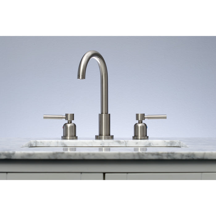 Concord FSC8928DL Two-Handle 3-Hole Deck Mount Widespread Bathroom Faucet with Pop-Up Drain, Brushed Nickel