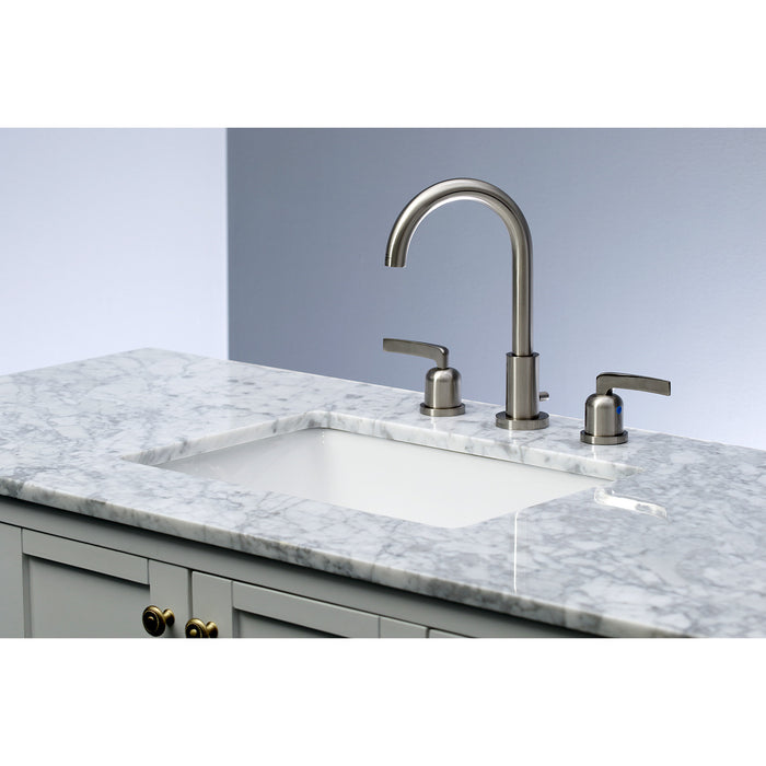 Centurion FSC8928EFL Two-Handle 3-Hole Deck Mount Widespread Bathroom Faucet with Pop-Up Drain, Brushed Nickel