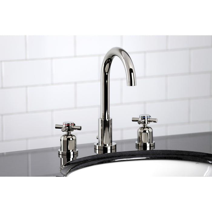 Concord FSC8929DX Two-Handle 3-Hole Deck Mount Widespread Bathroom Faucet with Pop-Up Drain, Polished Nickel