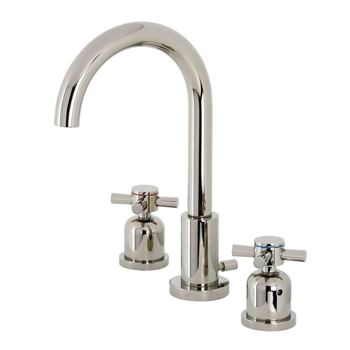 Concord FSC8929DX Two-Handle 3-Hole Deck Mount Widespread Bathroom Faucet with Pop-Up Drain, Polished Nickel