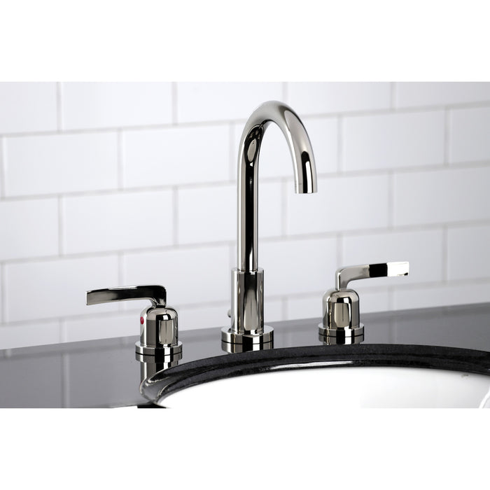 Centurion FSC8929EFL Two-Handle 3-Hole Deck Mount Widespread Bathroom Faucet with Pop-Up Drain, Polished Nickel