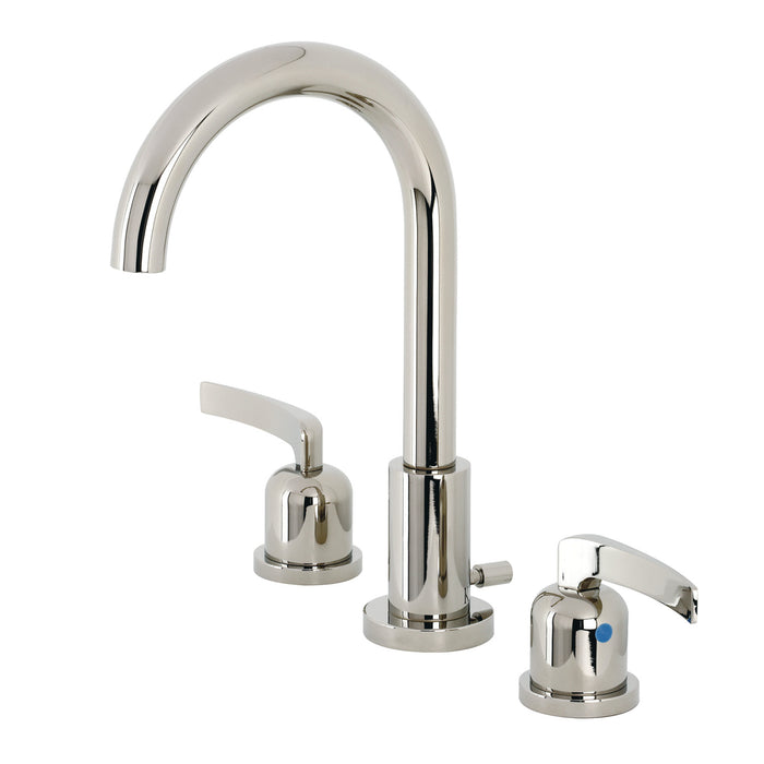 Centurion FSC8929EFL Two-Handle 3-Hole Deck Mount Widespread Bathroom Faucet with Pop-Up Drain, Polished Nickel