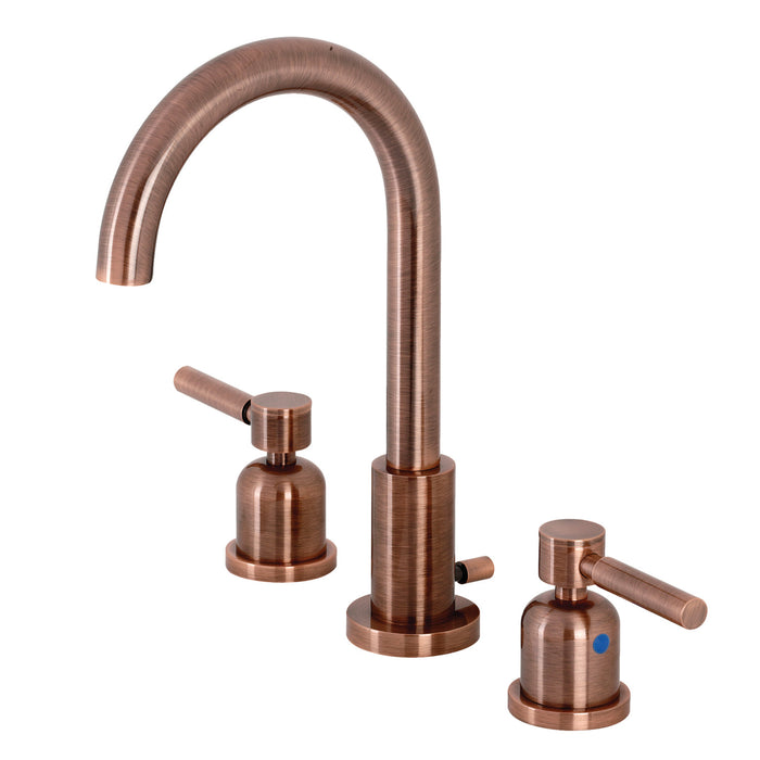 Concord FSC892DLAC Two-Handle 3-Hole Deck Mount Widespread Bathroom Faucet with Pop-Up Drain, Antique Copper