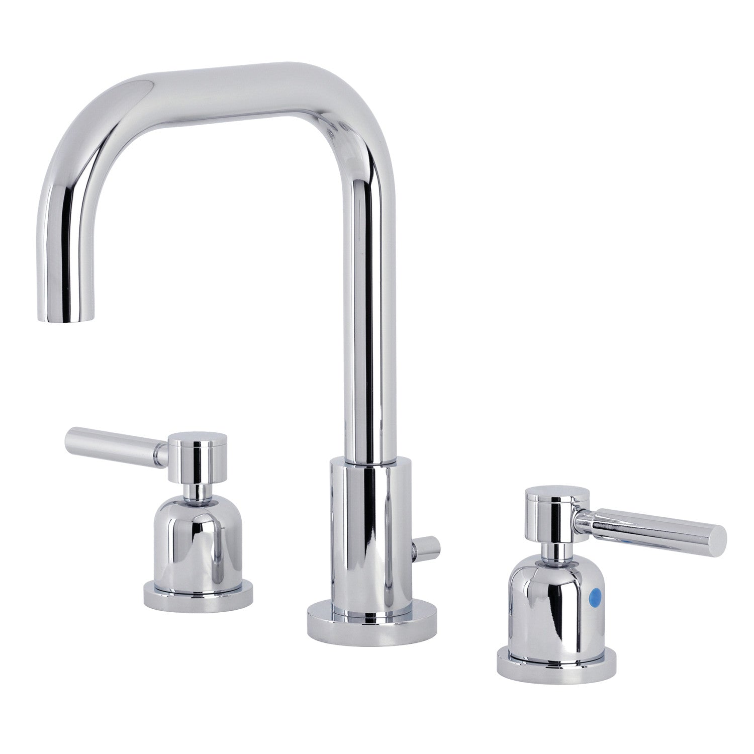 Kingston Brass KB8981NDL NuvoFusion Widespread Bathroom Faucet, 5-1/4 inch  spout reach, Polished Chrome 並行輸入品 浴室、浴槽、洗面所