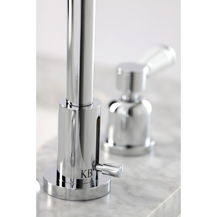 Paris FSC8931DPL Two-Handle 3-Hole Deck Mount Widespread Bathroom Faucet with Pop-Up Drain, Polished Chrome