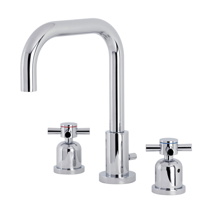 Kingston Sona FSC8931DX - Concord Two-Handle 3-Hole Deck Mount Widespread Bathroom Faucet with Brass Pop-Up, Polished Chrome
