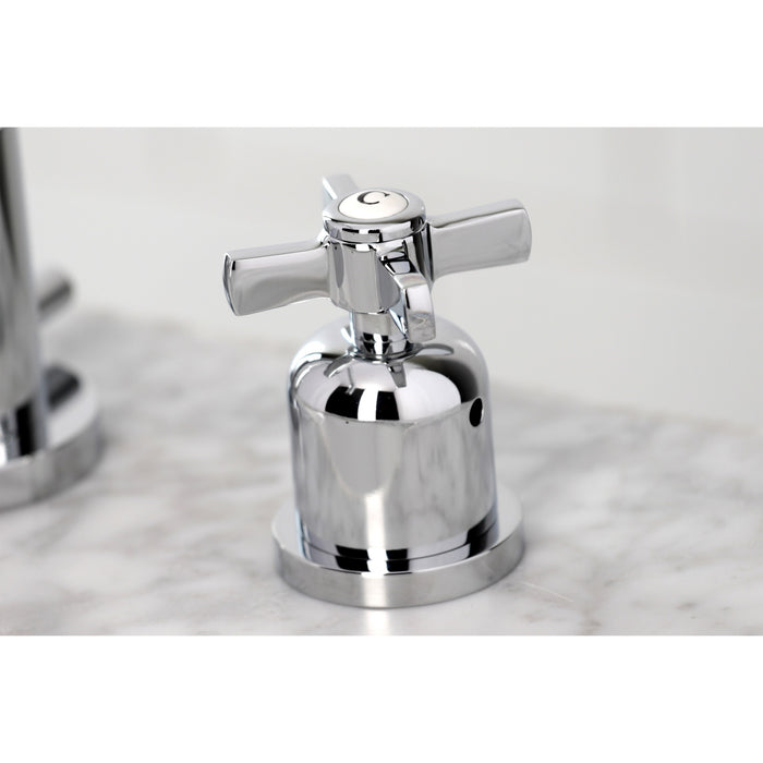 Millennium FSC8931ZX Two-Handle 3-Hole Deck Mount Widespread Bathroom Faucet with Pop-Up Drain, Polished Chrome