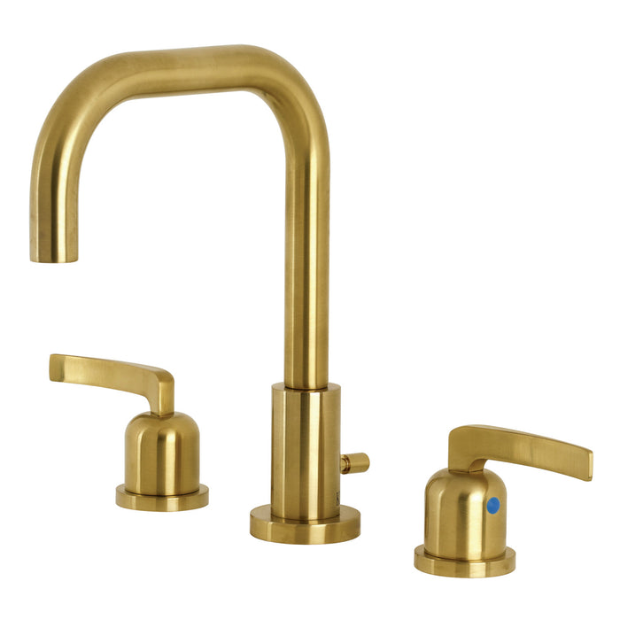 Centurion FSC8933EFL Two-Handle 3-Hole Deck Mount Widespread Bathroom Faucet with Pop-Up Drain, Brushed Brass