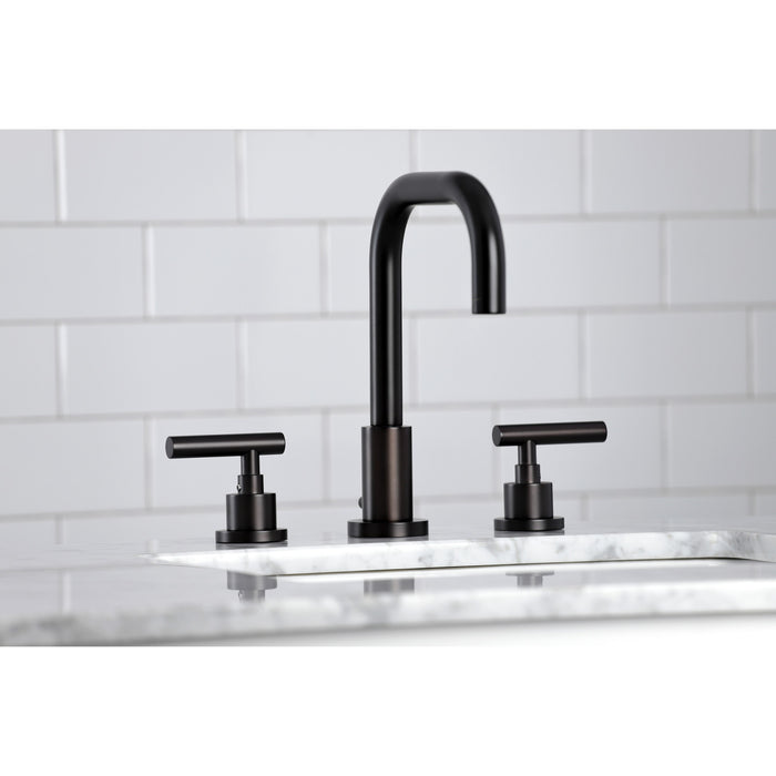 Manhattan FSC8935CML Two-Handle 3-Hole Deck Mount Widespread Bathroom Faucet with Pop-Up Drain, Oil Rubbed Bronze