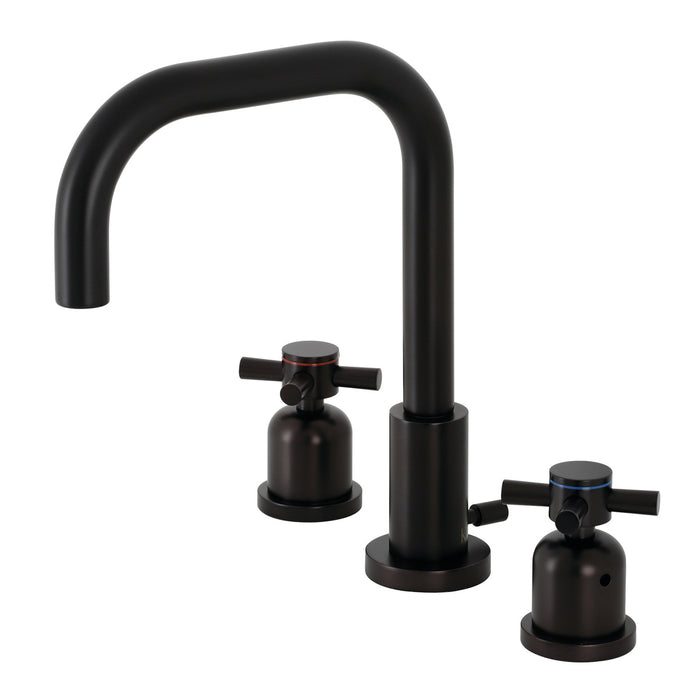 Kingston Sona FSC8935DX - Concord Two-Handle 3-Hole Deck Mount Widespread Bathroom Faucet with Brass Pop-Up, Oil Rubbed Bronze