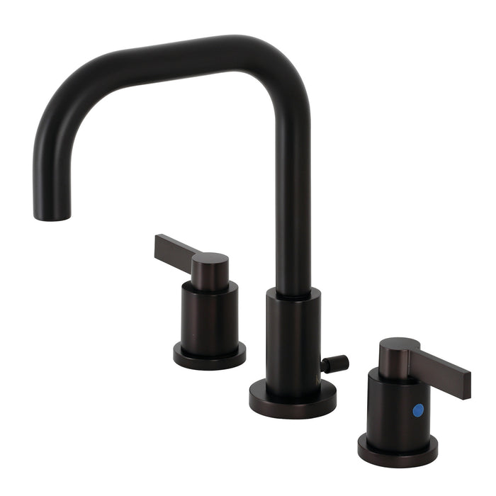 NuvoFusion FSC8935NDL Two-Handle 3-Hole Deck Mount Widespread Bathroom Faucet with Pop-Up Drain, Oil Rubbed Bronze