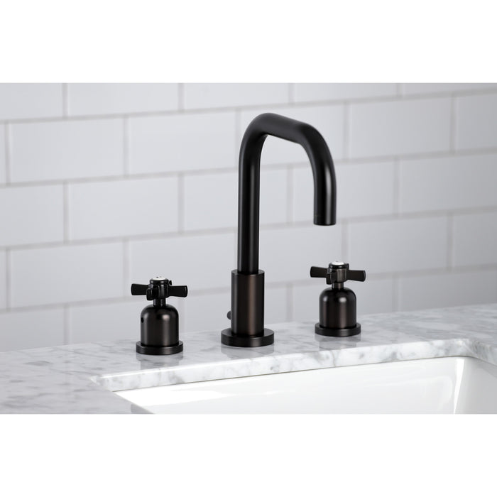 Kingston Sona FSC8935ZX - Millennium Two-Handle 3-Hole Deck Mount Widespread Bathroom Faucet with Brass Pop-Up, Oil Rubbed Bronze