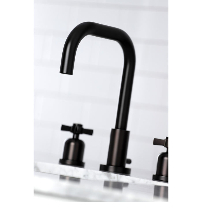 Kingston Sona FSC8935ZX - Millennium Two-Handle 3-Hole Deck Mount Widespread Bathroom Faucet with Brass Pop-Up, Oil Rubbed Bronze