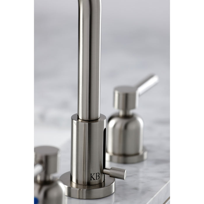Concord FSC8938DL Two-Handle 3-Hole Deck Mount Widespread Bathroom Faucet with Pop-Up Drain, Brushed Nickel