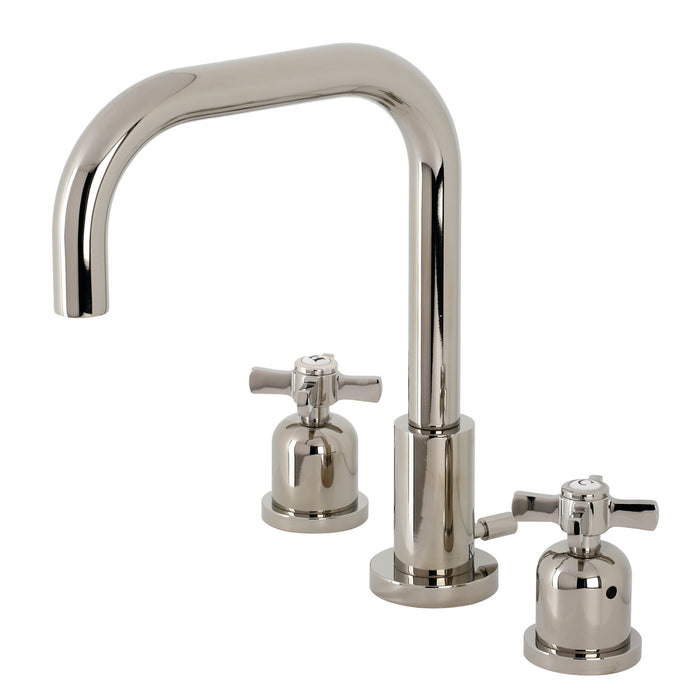 Millennium FSC8939ZX Two-Handle 3-Hole Deck Mount Widespread Bathroom Faucet with Pop-Up Drain, Polished Nickel