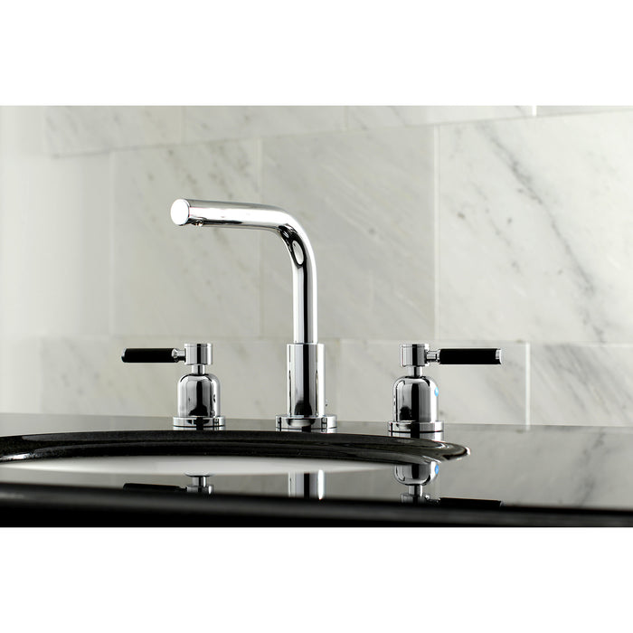Kaiser FSC8951DKL Two-Handle 3-Hole Deck Mount Widespread Bathroom Faucet with Pop-Up Drain, Polished Chrome