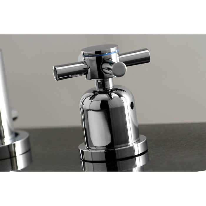 Concord FSC8951DX Two-Handle 3-Hole Deck Mount Widespread Bathroom Faucet with Pop-Up Drain, Polished Chrome