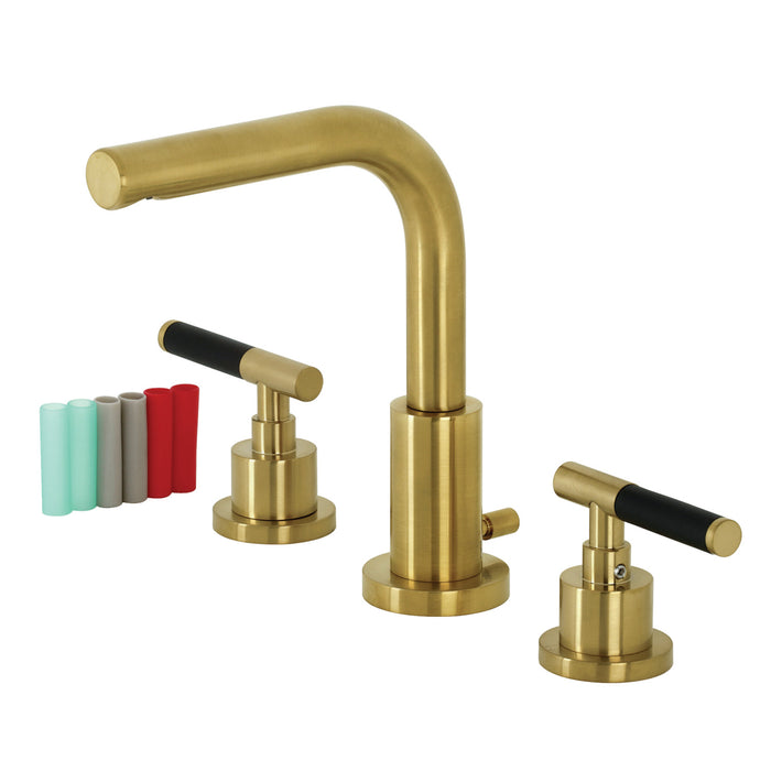 Kaiser FSC8953CKL Two-Handle 3-Hole Deck Mount Widespread Bathroom Faucet with Pop-Up Drain, Brushed Brass