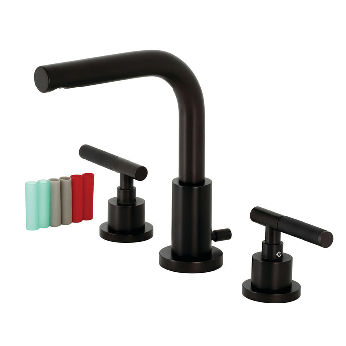 Kaiser FSC8955CKL Two-Handle 3-Hole Deck Mount Widespread Bathroom Faucet with Pop-Up Drain, Oil Rubbed Bronze