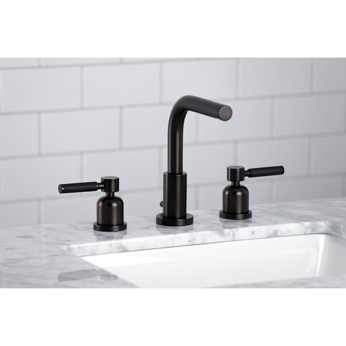 Kaiser FSC8955DKL Two-Handle 3-Hole Deck Mount Widespread Bathroom Faucet with Pop-Up Drain, Oil Rubbed Bronze