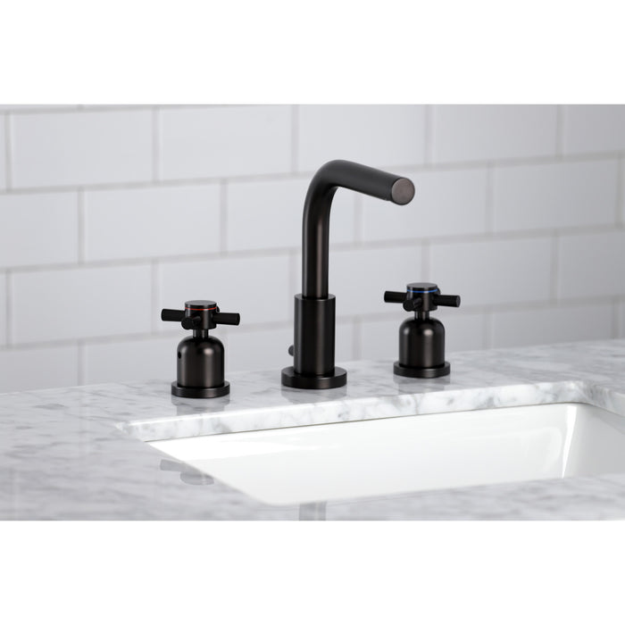 Concord FSC8955DX Two-Handle 3-Hole Deck Mount Widespread Bathroom Faucet with Pop-Up Drain, Oil Rubbed Bronze