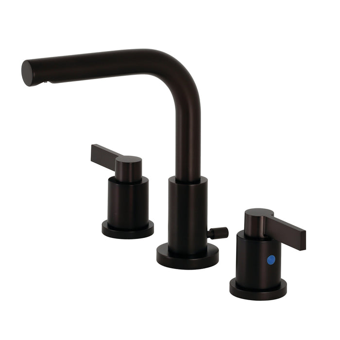 NuvoFusion FSC8955NDL Two-Handle 3-Hole Deck Mount Widespread Bathroom Faucet with Pop-Up Drain, Oil Rubbed Bronze