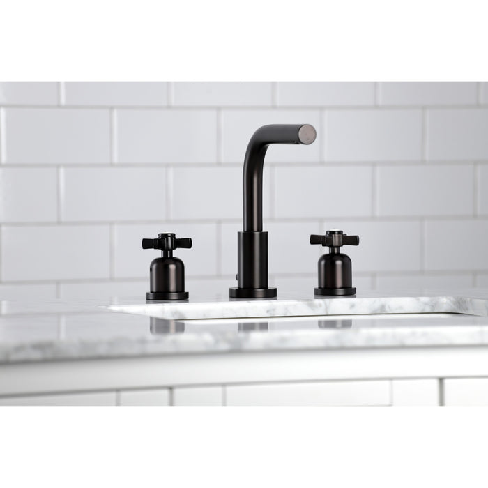 Millennium FSC8955ZX Two-Handle 3-Hole Deck Mount Widespread Bathroom Faucet with Pop-Up Drain, Oil Rubbed Bronze