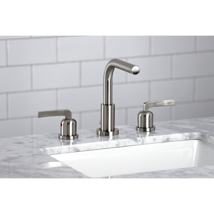 Centurion FSC8958EFL Two-Handle 3-Hole Deck Mount Widespread Bathroom Faucet with Pop-Up Drain, Brushed Nickel