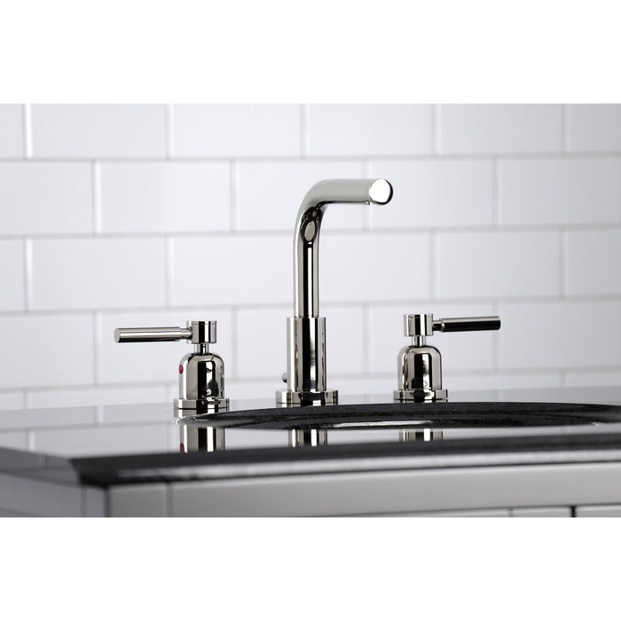 Concord FSC8959DL Two-Handle 3-Hole Deck Mount Widespread Bathroom Faucet with Pop-Up Drain, Polished Nickel