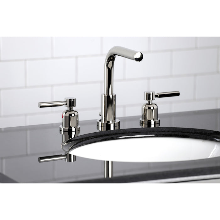Concord FSC8959DL Two-Handle 3-Hole Deck Mount Widespread Bathroom Faucet with Pop-Up Drain, Polished Nickel