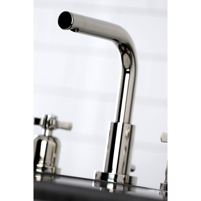 Millennium FSC8959ZX Two-Handle 3-Hole Deck Mount Widespread Bathroom Faucet with Pop-Up Drain, Polished Nickel