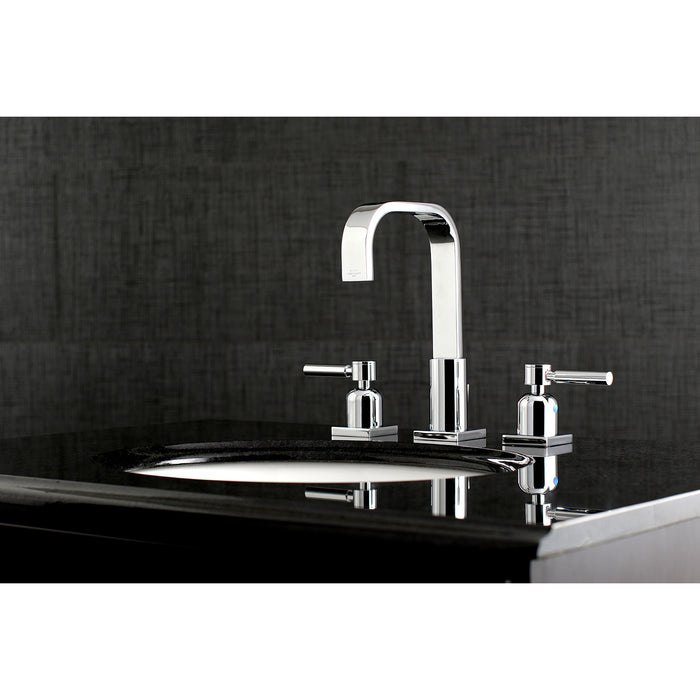 Concord FSC8961DL Two-Handle 3-Hole Deck Mount Widespread Bathroom Faucet with Pop-Up Drain, Polished Chrome