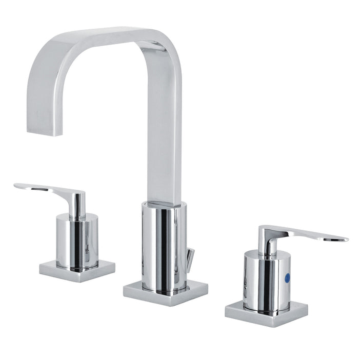 Serena FSC8961SVL Two-Handle 3-Hole Deck Mount Widespread Bathroom Faucet with Pop-Up Drain, Polished Chrome