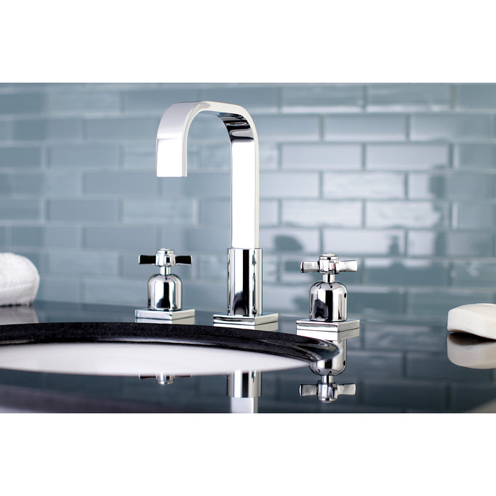 Millennium FSC8961ZX Two-Handle 3-Hole Deck Mount Widespread Bathroom Faucet with Pop-Up Drain, Polished Chrome