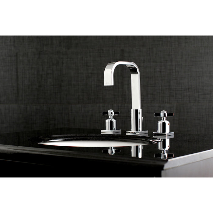 Millennium FSC8961ZX Two-Handle 3-Hole Deck Mount Widespread Bathroom Faucet with Pop-Up Drain, Polished Chrome
