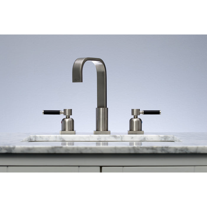 Kaiser FSC8968DKL Two-Handle 3-Hole Deck Mount Widespread Bathroom Faucet with Pop-Up Drain, Brushed Nickel