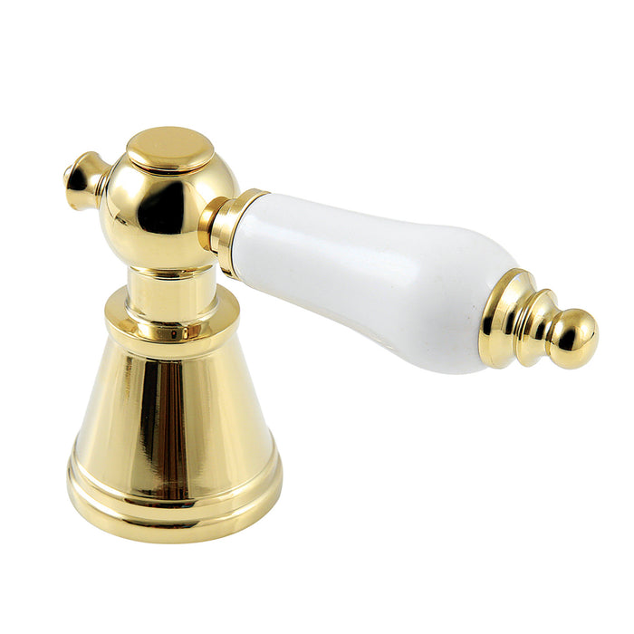 Kingston FSCDH1972PL Porcelain Lever Handle, Diverter for Tub and Shower Faucet, Polished Brass
