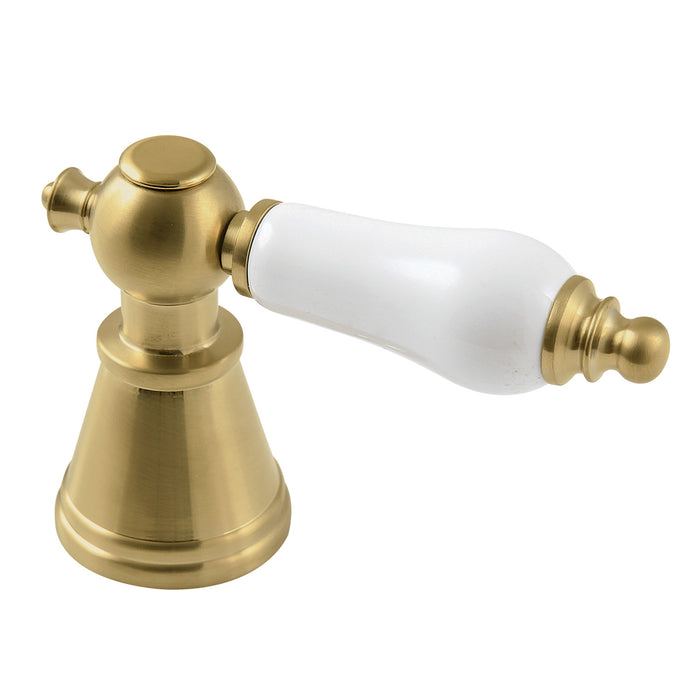 Kingston FSCDH1973PL Porcelain Lever Handle, Diverter for Tub and Shower Faucet, Brushed Brass