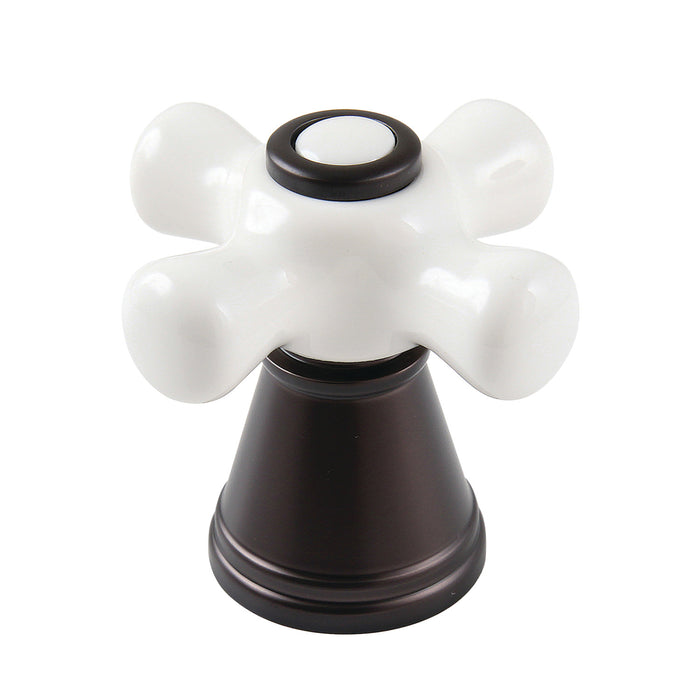 Kingston FSCDH1975APX Porcelain Cross Handle, Diverter for Tub and Shower Faucet, Oil Rubbed Bronze