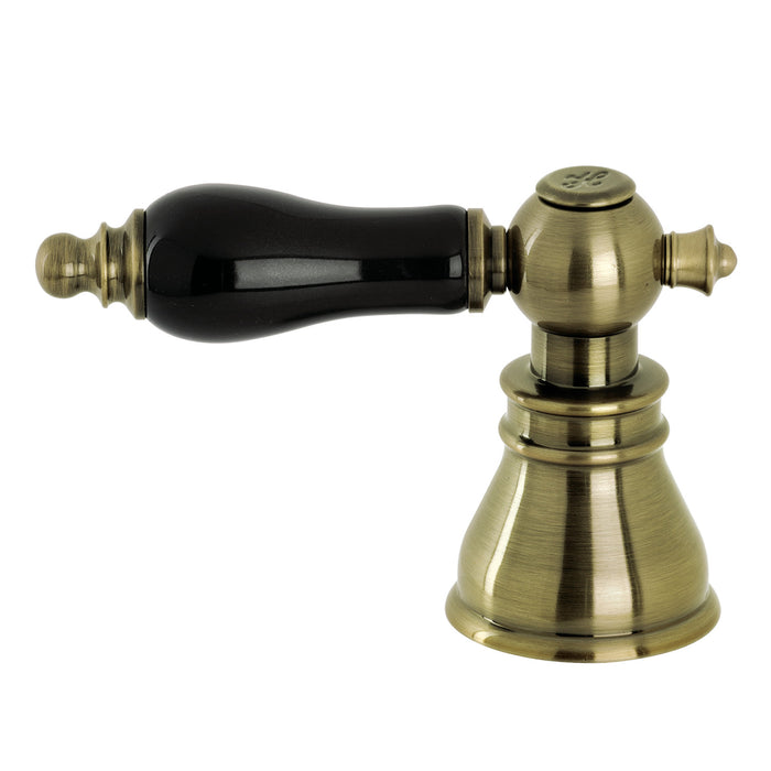 Kingston FSCH19733AKLH Black Porcelain Lever Handle (Hot Side), Antique Brass
