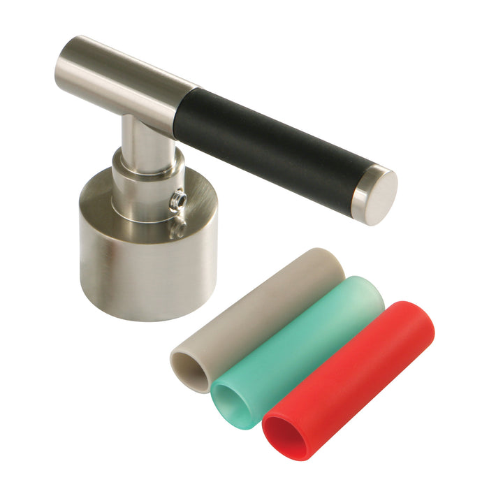 Kingston Kaiser FSCH8928CKL Brass Lever Handle with Neoprene Sleeve, Brushed Nickel