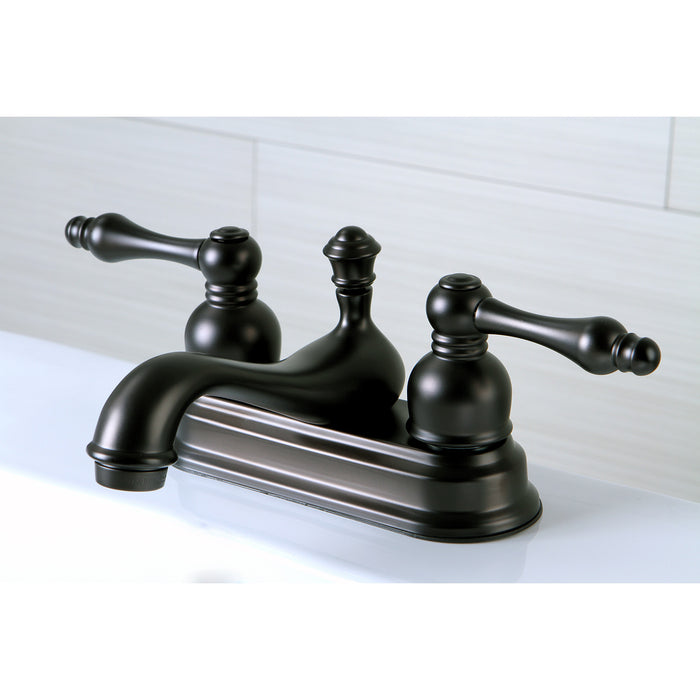 American Classic FSY3605ACL Two-Handle 3-Hole Deck Mount 4" Centerset Bathroom Faucet with Plastic Pop-Up, Oil Rubbed Bronze