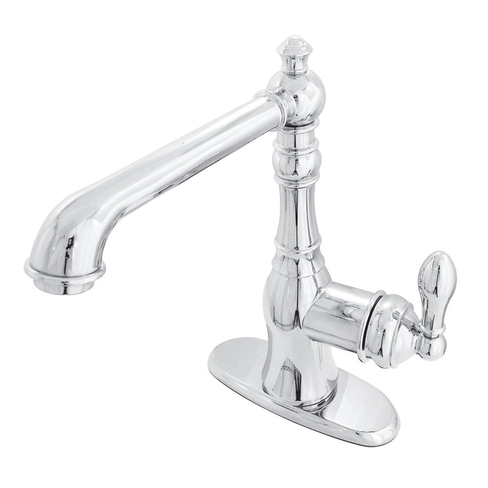 American Classic FSY7201ACL Single-Handle 1-or-3 Hole Deck Mount Bathroom Faucet with Push Pop-Up, Polished Chrome