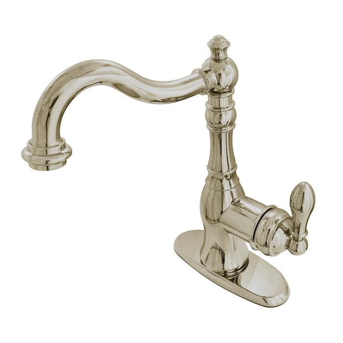 American Classic FSY7708ACL Single-Handle 1-or-3 Hole Deck Mount Bathroom Faucet with Push Pop-Up, Brushed Nickel