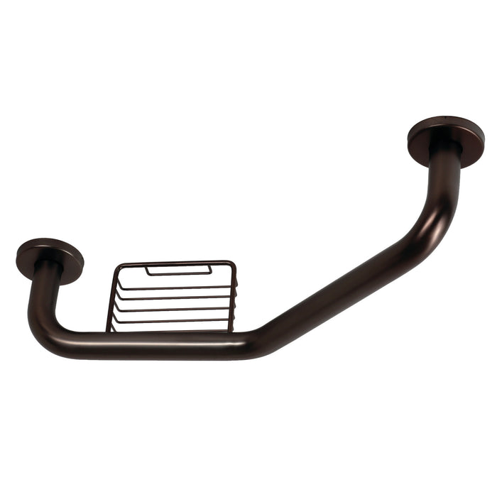 Meridian Thrive In Place GBS141012CS5 10-Inch x 12-Inch Angled Grab Bar with Soap Holder, Oil Rubbed Bronze