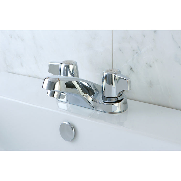 Americana GKB160LP Two-Handle 2-Hole Deck Mount 4" Centerset Bathroom Faucet, Polished Chrome