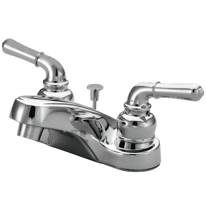 Magellan GKB251 Two-Handle 3-Hole Deck Mount 4" Centerset Bathroom Faucet with Plastic Pop-Up, Polished Chrome