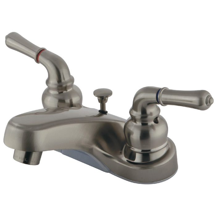 Magellan GKB258B Two-Handle 3-Hole Deck Mount 4" Centerset Bathroom Faucet with Brass Pop-Up, Brushed Nickel